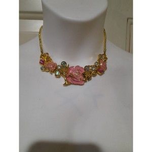 Belle Costume Disney Jewelry Princess Necklace, Goldstone, Jeweled, Rose